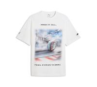 T-Shirt PUMA "F1 Tyre Relaxed T-Shirt Herren", Jungen, Gr. XL, weiß, Obermaterial: 100% Baumwolle. Rippe: 29% Polyester, 71% Baumwolle, clean, relaxed fit, Rundhals, Shirts T-Shirt (47271654-XL) weiß