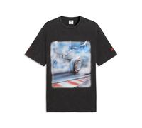 T-Shirt PUMA "F1 Tyre Relaxed T-Shirt Herren", Jungen, Gr. XXL, schwarz, Obermaterial: 100% Baumwolle. Rippe: 29% Polyester, 71% Baumwolle, clean, relaxed fit, Rundhals, Shirts T-Shirt (47097667-XXL)