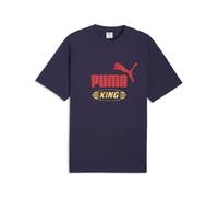 T-Shirt PUMA "FUTURE.PUMA.ARCHIVE King Relaxed T-Shirt Erwachsene", Gr. XL, blau (deep plum lila), Obermaterial: 100% Baumwolle. Rippe: 80% Baumwolle, 20% Polyester, relaxed fit, Rundhals, Shirts T-Sh