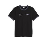 T-Shirt PUMA "FUTURE.PUMA.ARCHIVE Ringer-T-Shirt Erwachsene", Gr. XL, schwarz, Obermaterial: 100% Baumwolle. Rippe: 80% Baumwolle, 20% Polyester, regular fit, Rundhals, Shirts T-Shirt (34688748-XL) sc