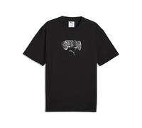 T-Shirt PUMA "Graphic Balloon Art Relaxed T-Shirt Herren", Herren, Gr. XXL, schwarz, Obermaterial: 100% Baumwolle. Rippe: 20% Polyester, 80% Baumwolle, bedruckt, relaxed fit, Rundhals, Shirts T-Shirt 
