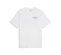 T-Shirt PUMA "Graphic PUMA Cafe Relaxed T-Shirt Herren", Herren, Gr. M, weiß, Obermaterial: 100% Baumwolle. Rippe: 20% Polyester, 80% Baumwolle, bedruckt, relaxed fit, Rundhals, Shirts T-Shirt (790260