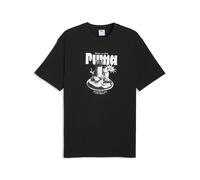 T-Shirt PUMA "Graphic Relaxed Breakfast T-Shirt Herren", Jungen, Gr. M, schwarz, Obermaterial: 100% Baumwolle. Rippe: 80% Baumwolle, 20% Polyester, bedruckt, relaxed fit, Rundhals, Shirts T-Shirt (384