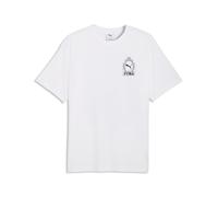 T-Shirt PUMA "Graphic Relaxed T-Shirt Herren", Jungen, Gr. M, weiß, Obermaterial: 100% Baumwolle. Rippe: 80% Baumwolle, 20% Polyester, bedruckt, relaxed fit, Rundhals, Shirts T-Shirt (54715139-M) weiß
