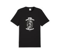 T-Shirt PUMA "Graphic Water T-Shirt Herren", Herren, Gr. M, schwarz, Obermaterial: 100% Baumwolle. Rippe: 80% Baumwolle, 20% Polyester, bedruckt, regular fit, Rundhals, Shirts T-Shirt (72522116-M) sch