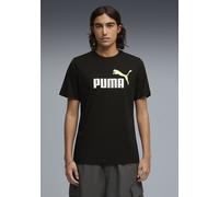 T-Shirt PUMA "GRAPHICS 2 COLOR NO. 1 LOGO TEE", Herren, Gr. M, puma schwarz, apple spritz, Jersey, Obermaterial: 100% Baumwolle, bedruckt, regular fit normal, Rundhals, Shirts T-Shirt, Regular Fit, Ku