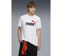 T-Shirt PUMA "GRAPHICS 2 COLOR NO. 1 LOGO TEE", Herren, Gr. XL, puma weiß, rot, Jersey, Obermaterial: 100% Baumwolle, unifarben, regular fit normal, Rundhals, Shirts T-Shirt, Regular Fit, Kurzarm, Run