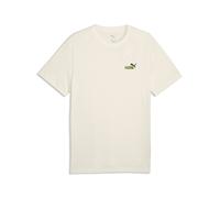 T-Shirt PUMA "GRAPHICS 2 COLOR SMALL NO 1 LOGO TEE", Herren, Gr. M, weiß (warm weiß), Jersey, Obermaterial: 100% Baumwolle, unifarben, regular fit normal, Rundhals, Shirts T-Shirt, mit Rundhalsausschn