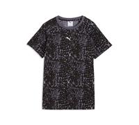 T-Shirt PUMA "GRAPHICS ANIMAL STANDARD AOP TEE", Damen, Gr. XL, inky depths, Jersey, Obermaterial: 100% Baumwolle, gemustert, normal, Rundhals, Shirts T-Shirt, für Erwachsene, mit sportlichem Stil, ku