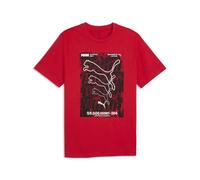T-Shirt PUMA "Graphics Box T-Shirt Herren", Herren, Gr. XXL, rot (for all time rot), Obermaterial: 100% Baumwolle. Rippe: 80% Baumwolle, 20% Polyester, bedruckt, regular fit, Rundhals, Shirts T-Shirt 