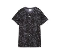 T-Shirt PUMA "Graphics T-Shirt mit Animal-Print Damen", Damen, Gr. XL, grau (inky depths gray), Obermaterial: 100% Baumwolle. Rippe: 80% Baumwolle, 20% Polyester, Rundhals, Shirts T-Shirt (18318565-XL