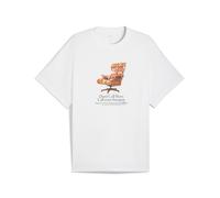 T-Shirt PUMA "Hooptopia Hooptopian Health T-Shirt Herren", Herren, Gr. S, weiß, Obermaterial: 100% Baumwolle; Rippe: 70% Baumwolle, 30% Polyester, clean, oversize, Rundhals, Shirts T-Shirt (90781426-S