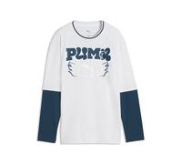 MID90s Relaxed Layered Longsleeve Tee B WHITE GLOW HEATHER 140 WHITE GLOW HEATHER