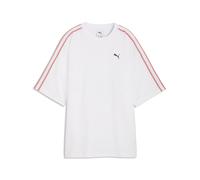 T-Shirt PUMA "Oversized Graphic T-Shirt Mädchen", Kinder, Gr. 140, weiß, Obermaterial: 100% Baumwolle. Rippe: 20% Polyester, 80% Baumwolle, oversize, Rundhals, Shirts T-Shirt (64775659-140) weiß