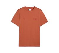 T-Shirt PUMA "Porsche Legacy Essentials T-Shirt Herren", Jungen, Gr. S, amarena orange, Obermaterial: 100% Baumwolle. Kragen: 29% Polyester, 71% Baumwolle. Rippe: 70% Baumwolle, 30% Polyester, clean,