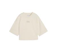 T-Shirt PUMA "Premium Essentials Oversized Graphic T-Shirt Damen", Damen, Gr. L, weiß (alpine snow weiß), 100% Baumwolle, clean, oversize, Rundhals, Shirts T-Shirt (90077817-L) alpine snow weiß