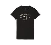 T-Shirt PUMA "PUMA Class Graphic T-Shirt Damen", Damen, Gr. L, schwarz, Obermaterial: 100% Baumwolle. Rippe: 20% Polyester, 80% Baumwolle, regular fit, Rundhals, Shirts T-Shirt (66828020-L) schwarz