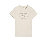 T-Shirt PUMA "PUMA Class Graphic T-Shirt Damen", Damen, Gr. M, alpine snow weiß, Obermaterial: 100% Baumwolle. Rippe: 20% Polyester, 80% Baumwolle, regular fit, Rundhals, Shirts T-Shirt (60146060-M) a