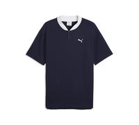 T-Shirt PUMA "PUMA Class Relaxed Polo Herren", Herren, Gr. XXL, navy blau, Obermaterial: 32% Polyester, 66% Baumwolle, 2% Elasthan. Kragen: 96% Baumwolle, 4% Elasthan. Besatz: 100% Baumwolle, clean, r