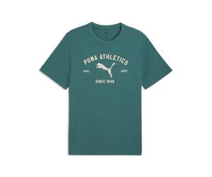 T-Shirt PUMA "PUMA Class T-Shirt mit Grafik Herren", Herren, Gr. L, emerald ice grün, Obermaterial: 100% Baumwolle. Rippe: 80% Baumwolle, 20% Polyester, clean, regular fit, Rundhals, Shirts T-Shirt (9