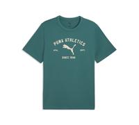 T-Shirt PUMA "PUMA Class T-Shirt mit Grafik Herren", Herren, Gr. M, emerald ice grün, Obermaterial: 100% Baumwolle. Rippe: 80% Baumwolle, 20% Polyester, clean, regular fit, Rundhals, Shirts T-Shirt (9