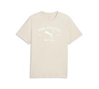 T-Shirt PUMA "PUMA Class T-Shirt mit Grafik Herren", Jungen, Gr. XXL, alpine snow weiß, Obermaterial: 100% Baumwolle. Rippe: 80% Baumwolle, 20% Polyester, clean, regular fit, Rundhals, Shirts T-Shirt
