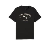 T-Shirt PUMA "PUMA Class T-Shirt mit Grafik Herren", Jungen, Gr. XXL, schwarz, Obermaterial: 100% Baumwolle. Rippe: 80% Baumwolle, 20% Polyester, bedruckt, regular fit, Rundhals, Shirts T-Shirt (86282