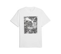 T-Shirt PUMA "PUMA Sport Camo Graphic T-Shirt Herren", Herren, Gr. XL, weiß, Obermaterial: 100% Baumwolle. Rippe: 30% Polyester, 70% Baumwolle, regular fit, Rundhals, Shirts T-Shirt (82521734-XL) weiß