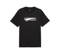 T-Shirt PUMA "PUMA Sport Logo Play T-Shirt Herren", Herren, Gr. XS, schwarz, Obermaterial: 100% Baumwolle. Rippe: 20% Polyester, 80% Baumwolle, regular fit, Rundhals, Shirts T-Shirt (71634201-XS) schw