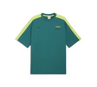 T-Shirt PUMA "PUMA x ASTON MARTIN ARAMCO F1 TEAM T7 T-Shirt Herren", Damen, Gr. M, grün lux, Obermaterial: 100% Baumwolle. Rippe: 71% Baumwolle, 29% Polyester, clean, oversize, Rundhals, Shirts T-Shir