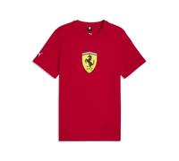 T-Shirt PUMA "Scuderia Ferrari Coloured Shield T-Shirt Herren", Jungen, Gr. XS, rosso corsa rot, Obermaterial: 100% Baumwolle. Rippe: 25% Polyester, 75% Baumwolle, clean, regular fit, Rundhals, Shirts