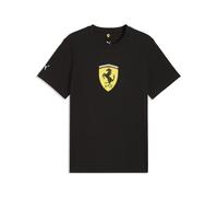 T-Shirt PUMA "Scuderia Ferrari Coloured Shield T-Shirt Herren", Jungen, Gr. XXL, schwarz, Obermaterial: 100% Baumwolle. Rippe: 25% Polyester, 75% Baumwolle, clean, regular fit, Rundhals, Shirts T-Shir