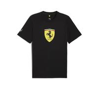 T-Shirt PUMA "Scuderia Ferrari Sportswear Coloured Shield T-Shirt Herren", Herren, Gr. M, schwarz, Obermaterial: 100% Baumwolle; Rippe: 25% Polyester, 75% Baumwolle, regular fit, Rundhals, Shirts T-Sh
