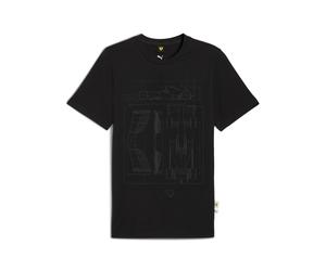 T-Shirt PUMA "Scuderia Ferrari Sportswear Graphic T-Shirt Herren", Herren, Gr. S, schwarz, Obermaterial: 100% Baumwolle. Rippe: 75% Baumwolle, 25% Polyester, clean, regular fit, Rundhals, Shirts T-Shi