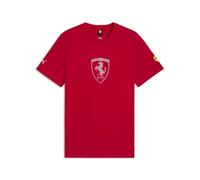 T-Shirt PUMA "Scuderia Ferrari Tonal Shield T-Shirt Herren", Jungen, Gr. XL, rosso corsa rot, Obermaterial: 100% Baumwolle. Rippe: 75% Baumwolle, 25% Polyester, clean, regular fit, Rundhals, Shirts T-