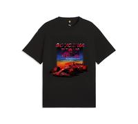T-Shirt PUMA "Scuderia Ferrari Tribes Relaxed T-Shirt Herren", Jungen, Gr. XL, schwarz, Obermaterial: 100% Baumwolle. Rippe: 71% Baumwolle, 29% Polyester, relaxed fit, Rundhals, Shirts T-Shirt (257826