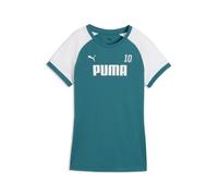 T-Shirt PUMA "SPORT RINGERTEE", Damen, Gr. M, grün (emerald ice), Jersey, Obermaterial: 100% Baumwolle, unifarben, slim fit normal, Rundhals, Shirts T-Shirt, Slim Fit Passform, Kurzarm, Rundhalsaussch