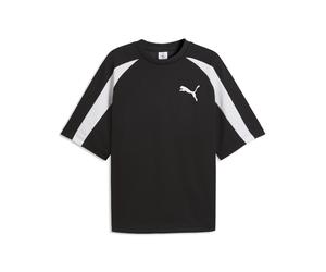 T-Shirt PUMA "T7 Big Cat T-Shirt Herren", Jungen, Gr. L, schwarz-weiß (schwarz), Obermaterial: 100% Polyester. Rippe: 3% Elasthan, 97% Polyester, oversize, Rundhals, Shirts T-Shirt (49782059-L) schwar