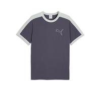 T-Shirt PUMA "T7 Love Of The Cat Ringer T-Shirt Herren", Herren, Gr. XL, inky depths créme de mint gray, Obermaterial: 100% Baumwolle. Rippe: 20% Polyester, 80% Baumwolle, regular fit, Rundhals, Shirt