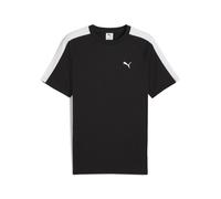 T-Shirt PUMA "T7 T-Shirt Herren", Herren, Gr. L, schwarz, Obermaterial: 100% Baumwolle; Rippe: 80% Baumwolle, 20% Polyester, clean, regular fit, Rundhals, Shirts T-Shirt (13081730-L) schwarz