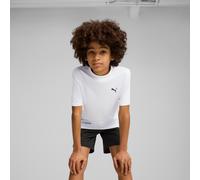 T-Shirt PUMA "TAD ESS TEE B", Jungen, Gr. 176, weiß (puma weiß), Jersey, Obermaterial: 100% Polyester, unifarben, regular fit normal, Rundhals, Shirts T-Shirt, für Jugendliche, ergonomischer Schnitt, 