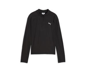 T-Shirt PUMA "Train All Day Essentials Slim Langarmshirt Mädchen", Kinder, Gr. 176, schwarz, Obermaterial: 92% Polyester, 8% Elasthan, clean, slim fit, Rundhals, Shirts T-Shirt (98661067-176) schwarz