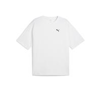 T-Shirt PUMA "WARDROBE ESS Boxy T-Shirt Herren", Herren, Gr. XS, weiß, Obermaterial: 100% Baumwolle. Rippe: 20% Polyester, 80% Baumwolle, clean, Rundhals, Shirts T-Shirt (68971640-XS) weiß