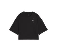 T-Shirt PUMA "WARDROBE ESS Kurzes Oversized-T-Shirt Damen", Damen, Gr. S, schwarz, Obermaterial: 100% Baumwolle. Rippe: 20% Polyester, 80% Baumwolle, clean, oversize, Shirts T-Shirt (95255907-S) schwa