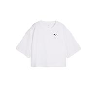 T-Shirt PUMA "WARDROBE ESS Kurzes Oversized-T-Shirt Damen", Damen, Gr. XS, weiß, Obermaterial: 100% Baumwolle. Rippe: 20% Polyester, 80% Baumwolle, clean, oversize, Shirts T-Shirt (30628169-XS) weiß