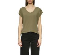 T-Shirt QS, Damen, Gr. M (38), grün, Obermaterial: 70% Modal, 30% Polyester, unifarben, relaxed fit taillenbedeckt, V-Ausschnitt, Kurzarm, Shirts, mit V-Ausschnitt (93596951-M) grün