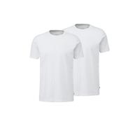 T-Shirt QS, Jungen, Gr. S, weiß, Jersey, Obermaterial: 100% Baumwolle, unifarben, regular fit normal, Rundhals, abgesteppte Kante, Shirts T-Shirt, mit Rundhalsausschnitt (31024502-S) weiß
