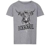 T-Shirt Quani Kids grau | Kinder Trachtenshirt mit süßem Print | Dickschädel grau 122