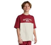 T-Shirt QUIKSILVER "Knowledge Aera", Jungen, Gr. 8, rot (bone weiß), Obermaterial: 100% Baumwolle., Shirts T-Shirt (42225754-8) bone weiß