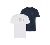 T-Shirt QUIKSILVER "LIGHT WAVES OFF COURSE SHORT SLEEVE PACK", Herren, Gr. S, bunt (assorted), Jersey, Obermaterial: 100% Baumwolle, Rundhals, Shirts T-Shirt, 2er-Pack, Kurzarm-Design, mit Rundhalsaus